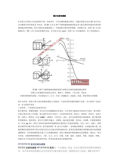 霍尔位移传感器