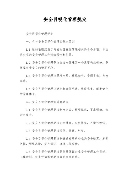 安全目视化管理规定