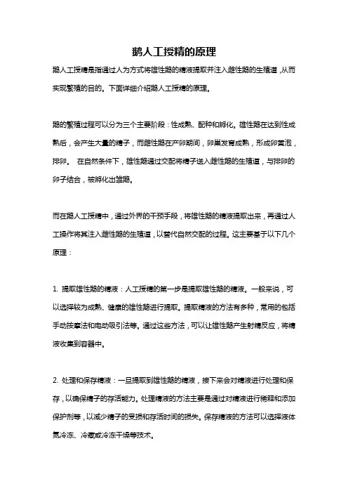 鹅人工授精的原理