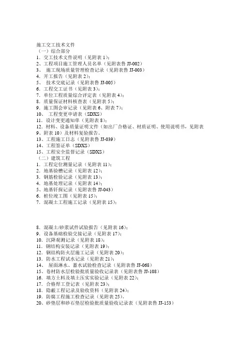加油站专用竣工验收资料目录.doc