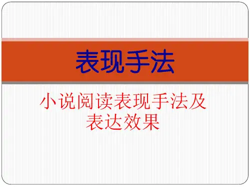 小说阅读赏析主要表现手法及效果