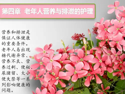 老年护理第四章老年人营养与排泄的护理