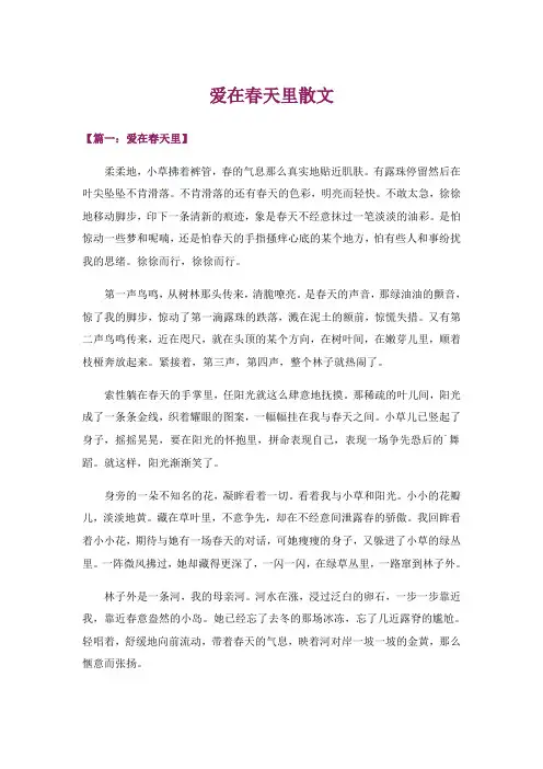 爱在春天里散文