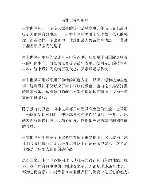 南非世界杯用球
