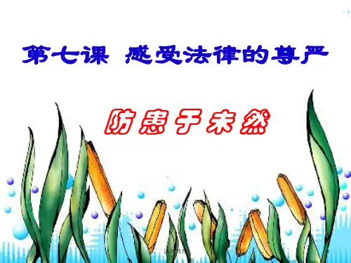 七年级思品下册第七课_防患于未然(谷风课堂)