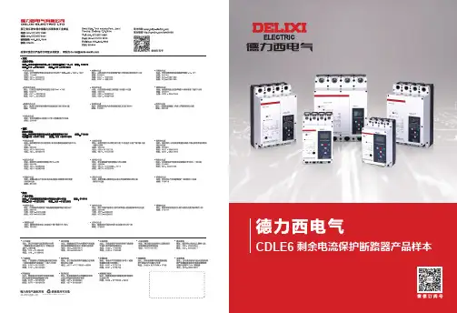 德力西 CDLE6剩余电流保护断路器 产品说明书