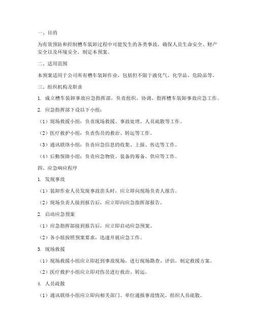 槽车装卸应急预案