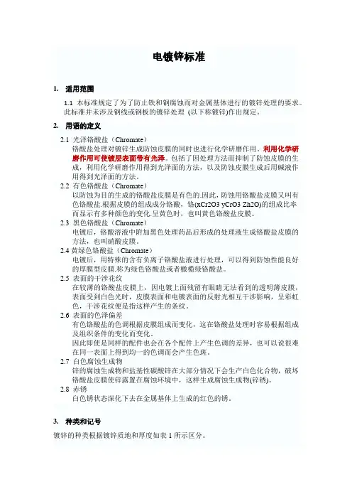 镀锌标准