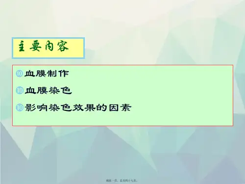 疟原虫血片制作及染色