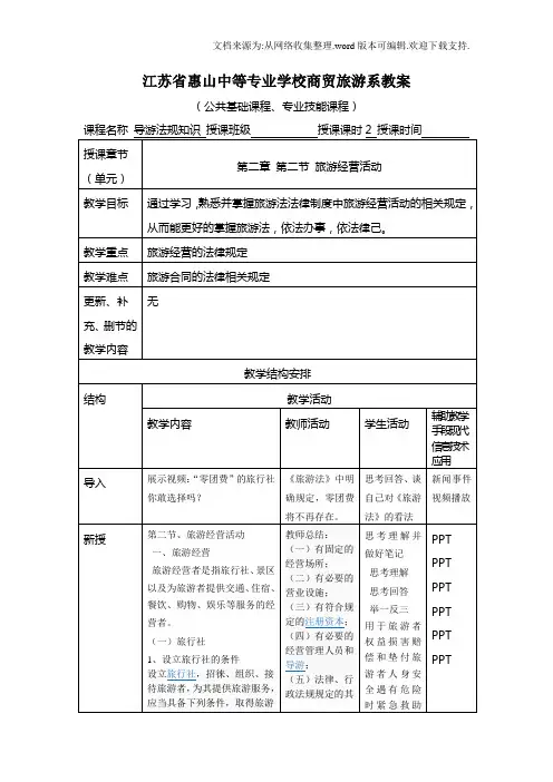 导游法规第二章