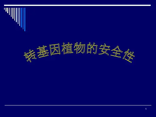 转基因植物及安全性评价PPT课件