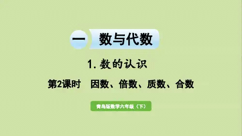青岛版六年级数学下册 总复习一  数与代数 1数的认识 第2课时  因数、倍数、质数、合数 课件