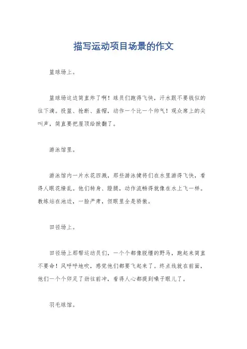 描写运动项目场景的作文