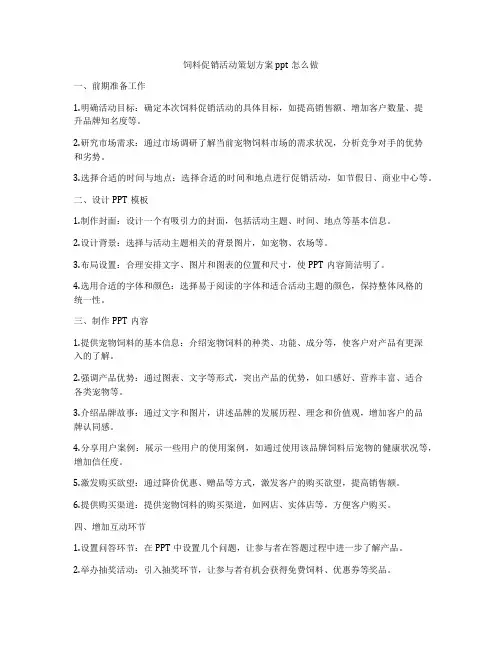 饲料促销活动策划方案ppt怎么做
