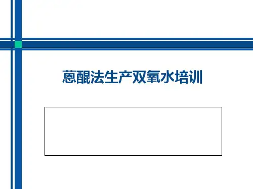 双氧水工艺培训
