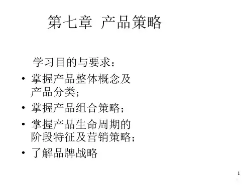 第七章产品策略