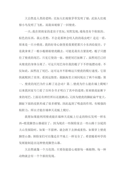 大自然是人类的老师