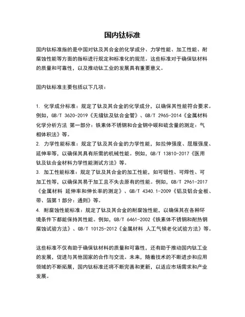 国内钛标准