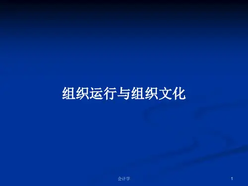 组织运行与组织文化PPT学习教案