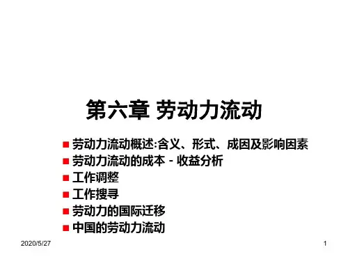 第六章劳动力流动