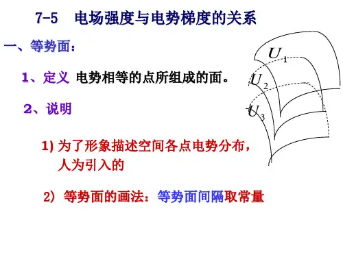 大学物理 电场之四(E-U关系和导体)