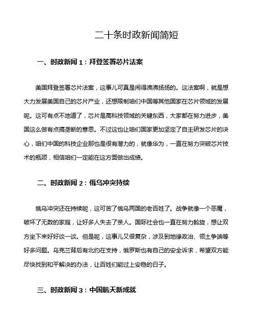 二十条时政新闻简短