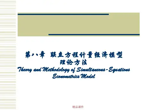 计量经济学模型理论方法ppt课件