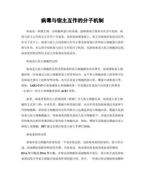 病毒与宿主互作的分子机制