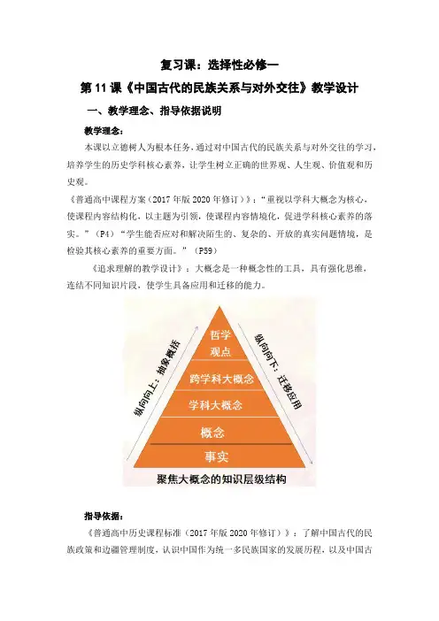 第11课 中国古代的民族关系与对外交往 教案(2024年)
