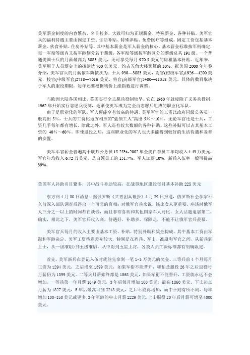 美军工资