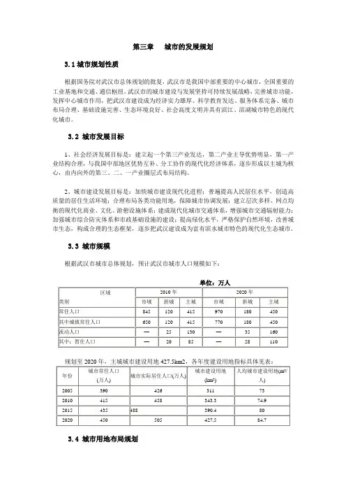 武汉市城镇发展规划