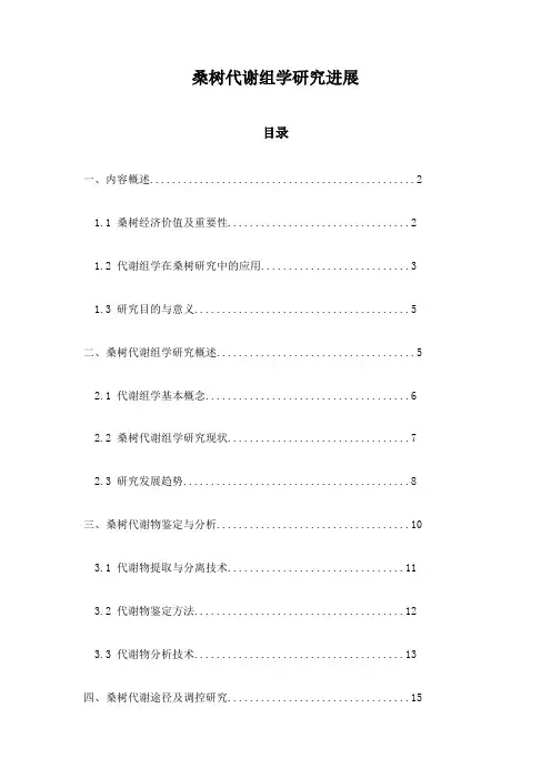 桑树代谢组学研究进展