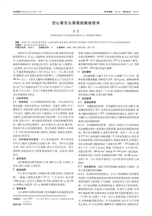空心菜无公害高效栽培技术