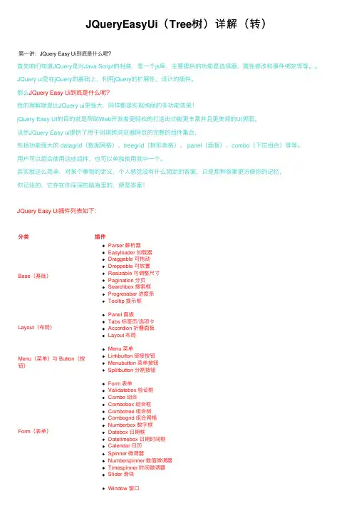 JQueryEasyUi（Tree树）详解（转）