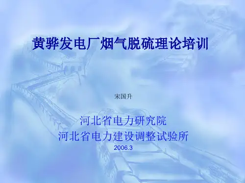 脱硫培训(吸收塔、工艺水、排放及FGD厂用电系统)讲解