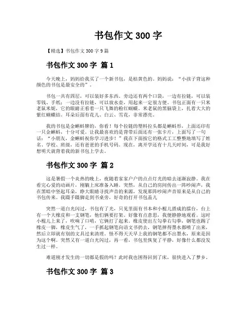 书包作文300字
