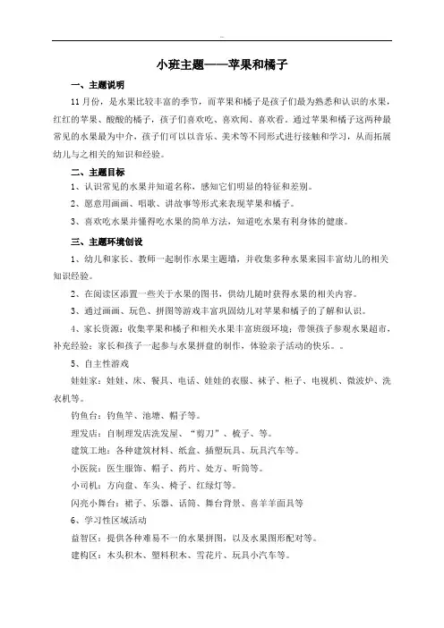 主题计划主题包《苹果和橘子》