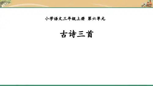 小学语文三年级上册第六单元17《古诗三首》《望天门山》《饮湖上初晴后雨》《望洞庭》课件