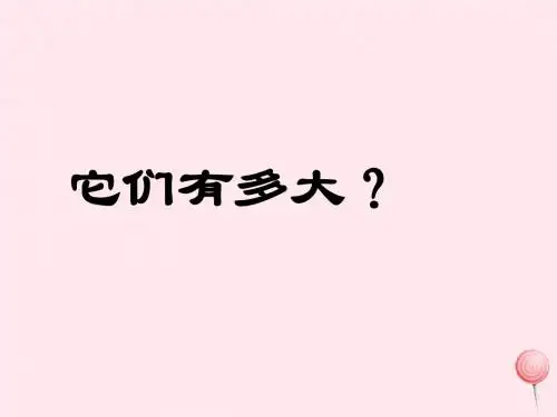 三年级数学上册 第六单元《它们有多大》课件沪教版五四制