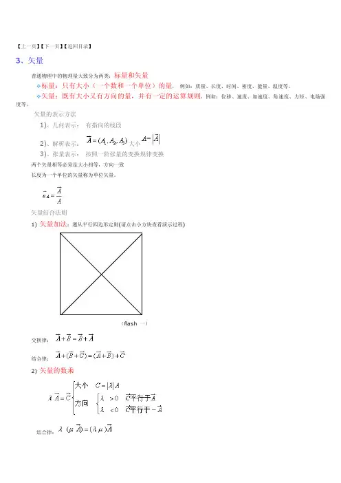 矢量运算法则