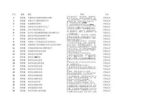 2014版汽机运行试题(300MW机组)