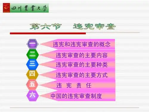 第一章第六节违宪审查