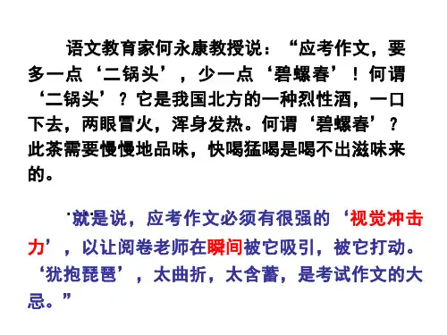 作文如何点题(共20张ppt)分析