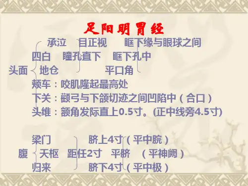 经络腧穴各论足六经穴针灸学课件PPT文档