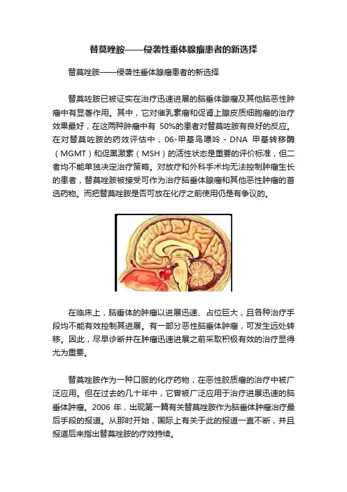 替莫唑胺——侵袭性垂体腺瘤患者的新选择