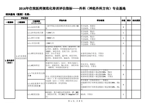 6住院医师规范化培训外科(神经外科方向)标准