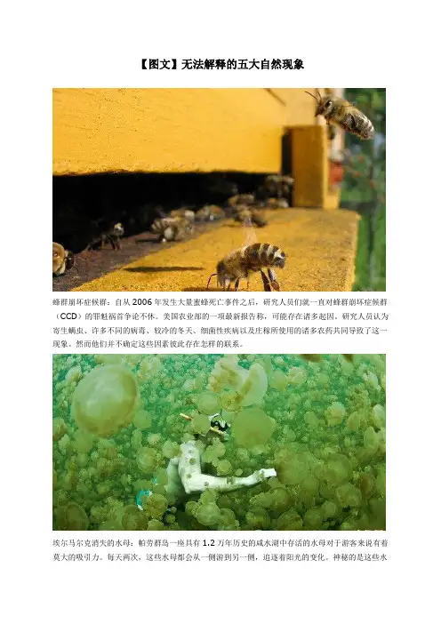 【图文】无法解释的五大自然现象