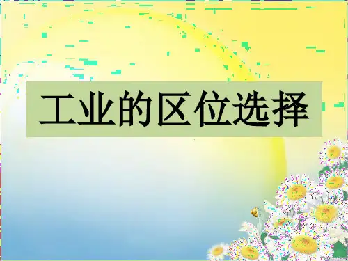 人教版高中地理必修二第四章第一节工业的区位选择 课件 (共28张PPT)