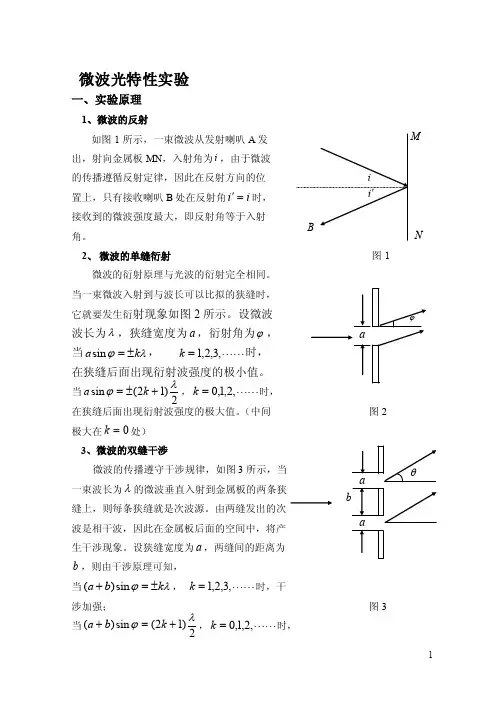 微波光特性实验
