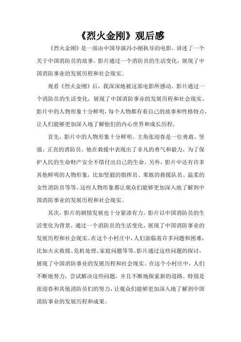 《烈火金刚》观后感